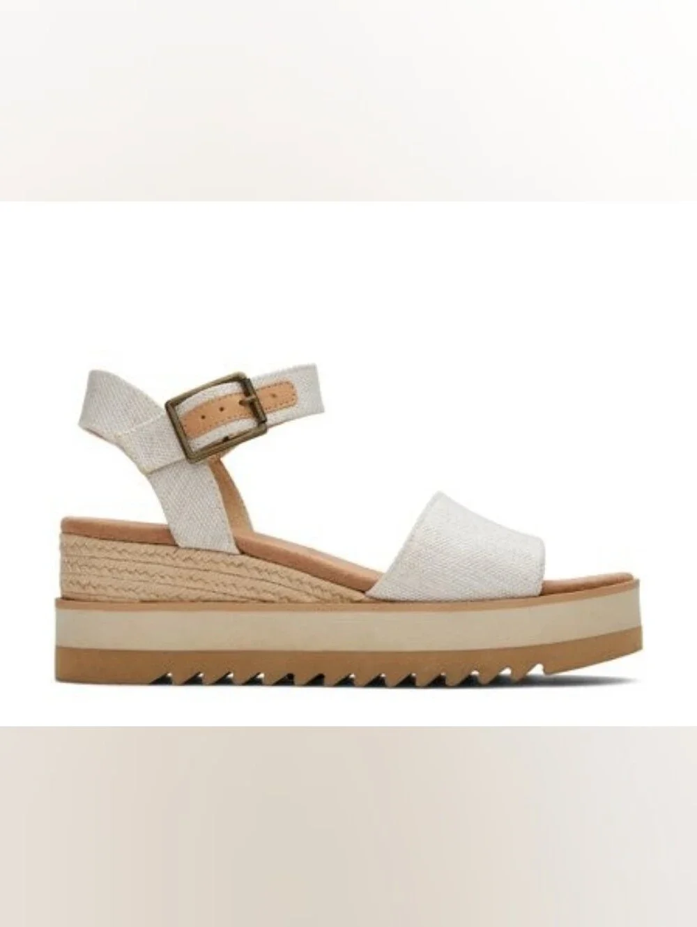 Women's White Ankle-Strap Platform Sandals